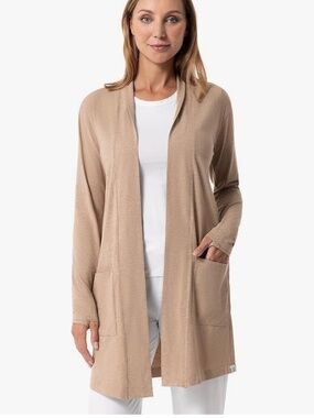 Coolibar UPF 50 Tan Corbella Cardigan M